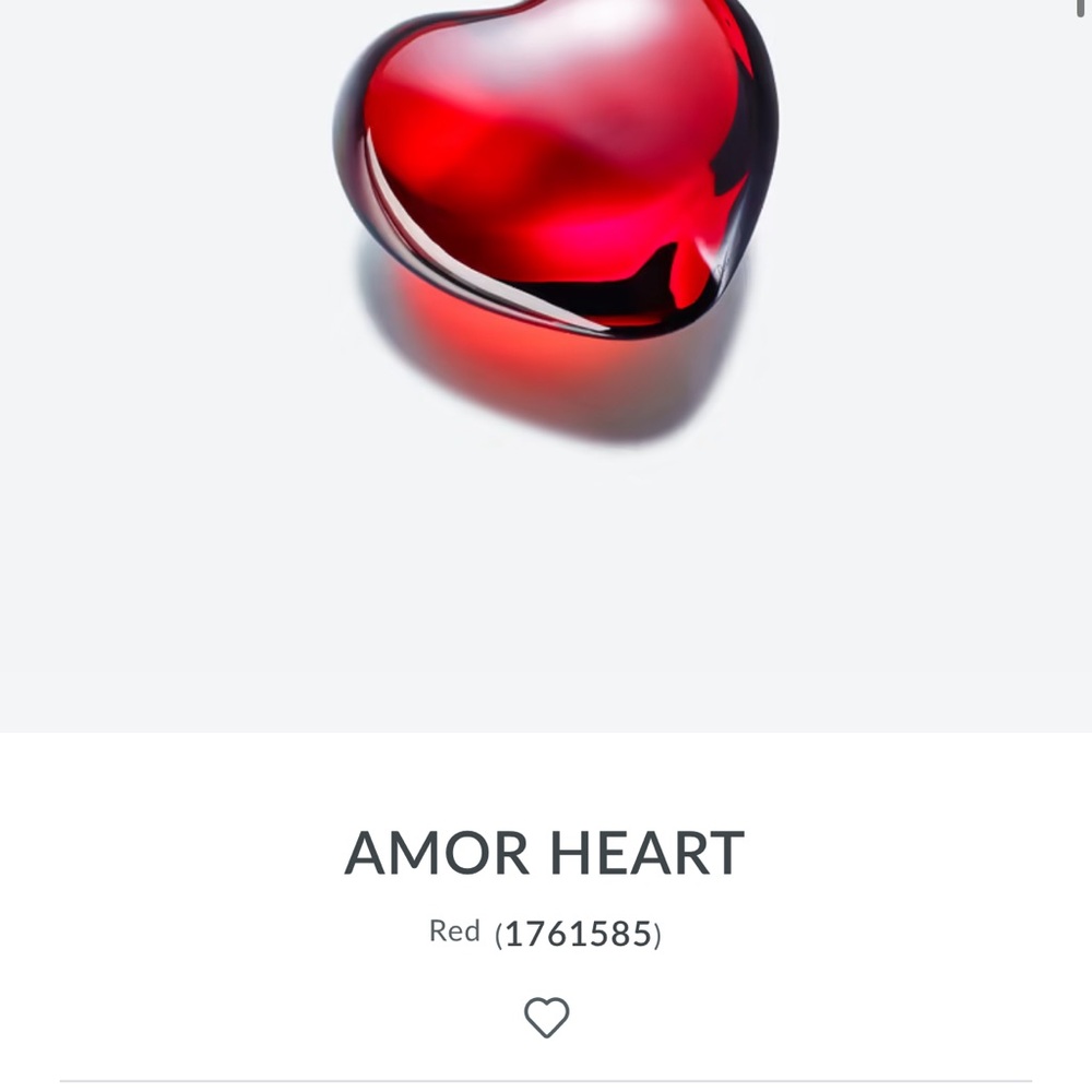Baccarat Red Amor Heart Decor